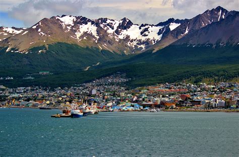 Ushuaia, at the Southernmost tip of South America .